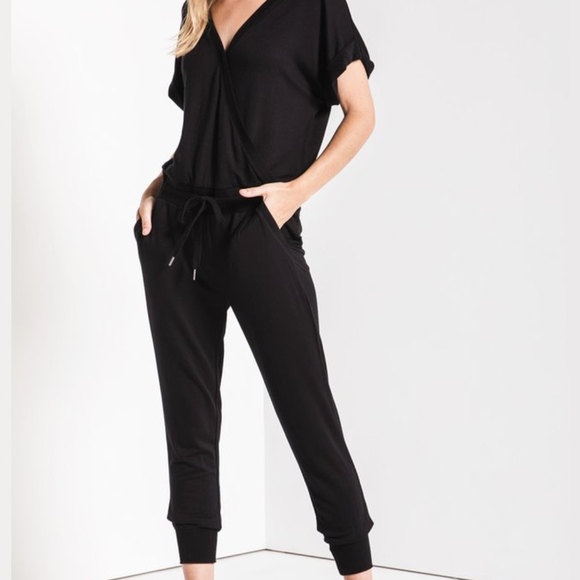 z supply wrap front jumpsuit